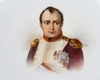 Тарелка с портретом Наполеона Бонапарта и цветочными композициями по борту.