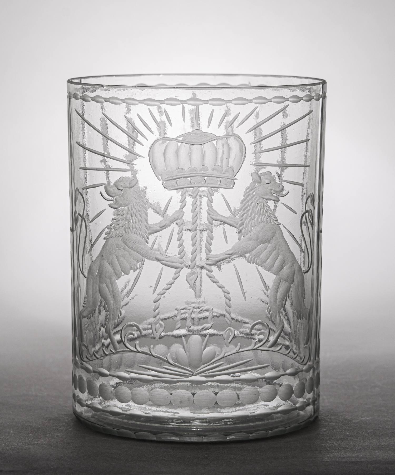 (Иудаика). Стакан с изображением меноры.
Польша в составе Российской империи, вторая половина XIX в.