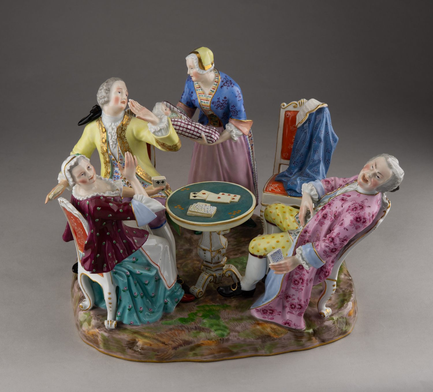 (Мейсен) Скульптурная группа «Сюрприз». Германия, Мейсенская фарфоровая мануфактура, автор модели Иоганн Иоахим Кендлер (модель 1748), ХVIII-ХIХ век.