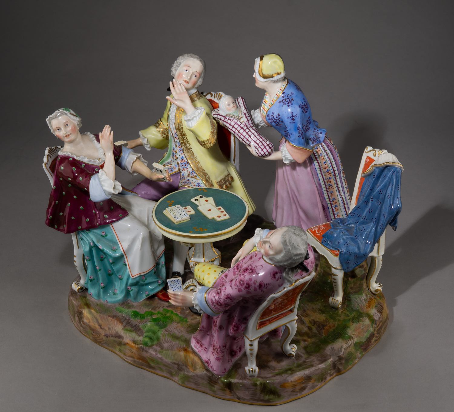 (Мейсен) Скульптурная группа «Сюрприз». Германия, Мейсенская фарфоровая мануфактура, автор модели Иоганн Иоахим Кендлер (модель 1748), ХVIII-ХIХ век.