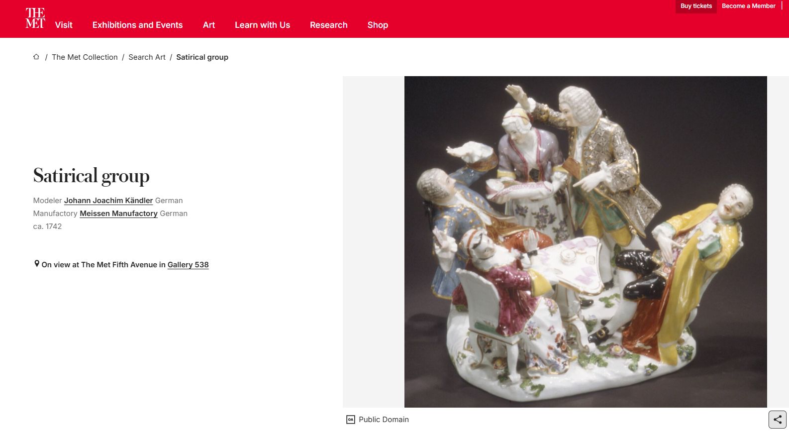 (Мейсен) Скульптурная группа «Сюрприз». Германия, Мейсенская фарфоровая мануфактура, автор модели Иоганн Иоахим Кендлер (модель 1748), ХVIII-ХIХ век.