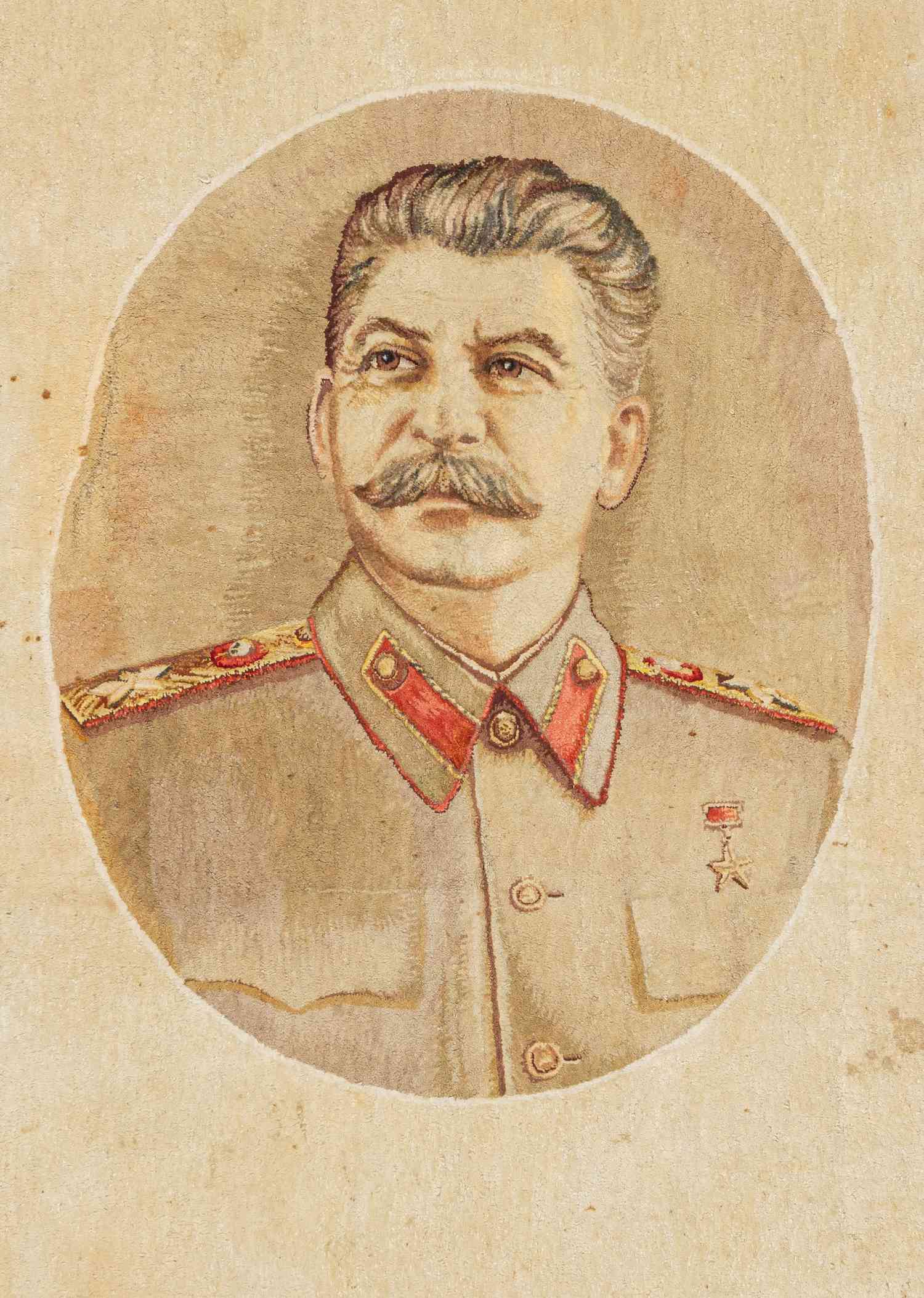 Ковёр с портретом Сталина. СССР. 1940-1950-е годы.