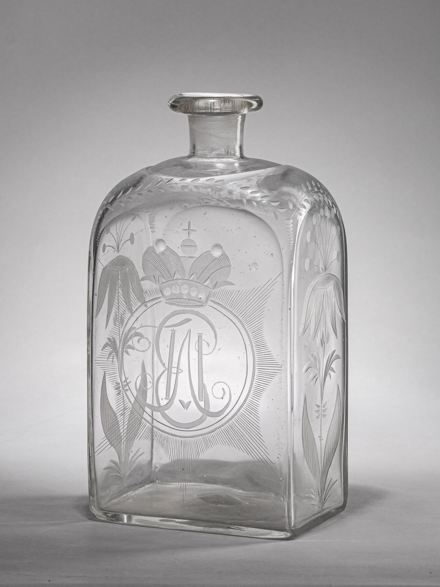 (С экспертизой) Штоф с вензелем Екатерины II. 
Россия, конец XVIII в.