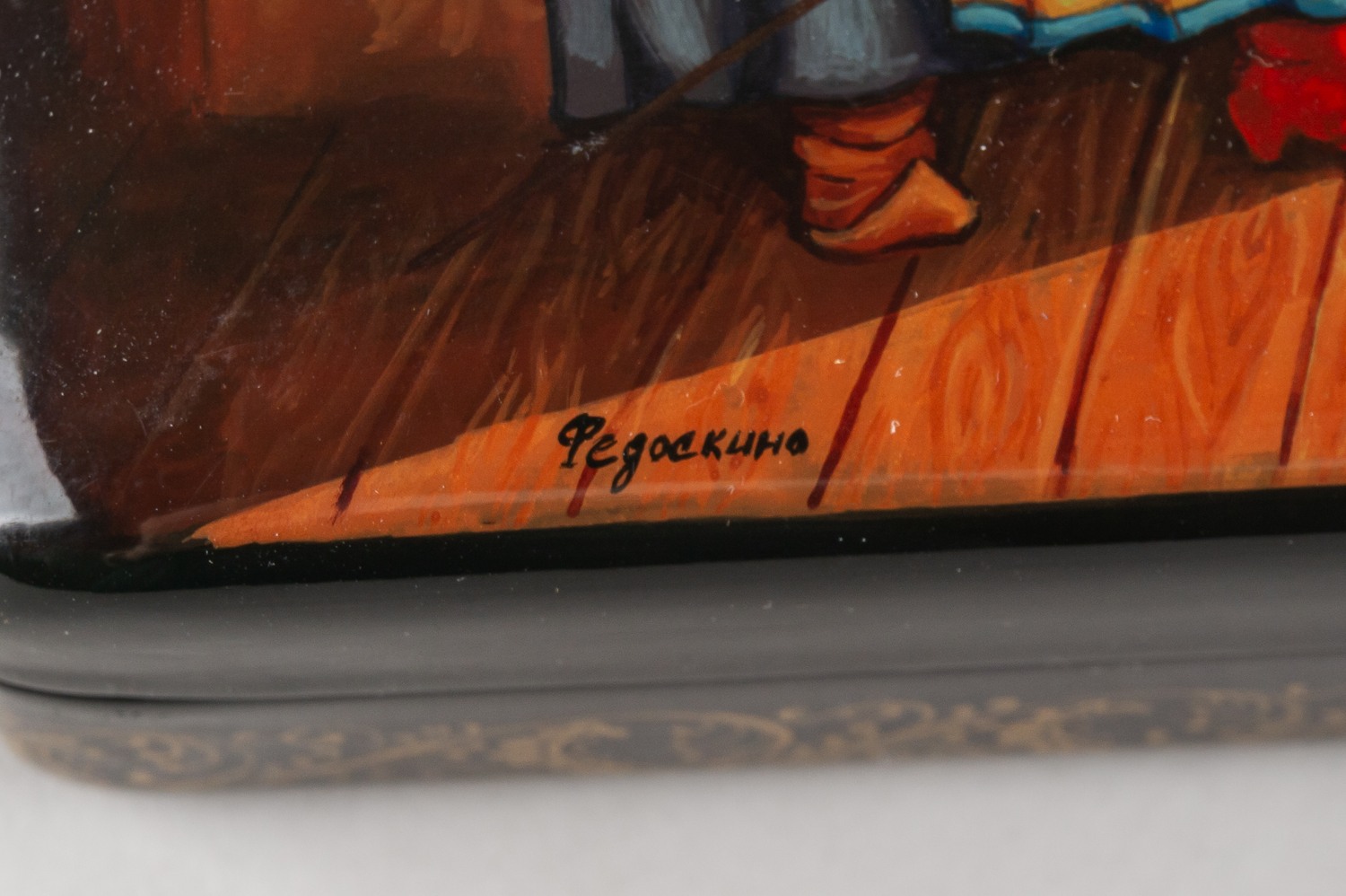 Собрание лаковой миниатюры. Восемь шкатулок и портсигар. СССР, Палех, Мстера, Холуй, Федоскино,1980-е-1990-е.