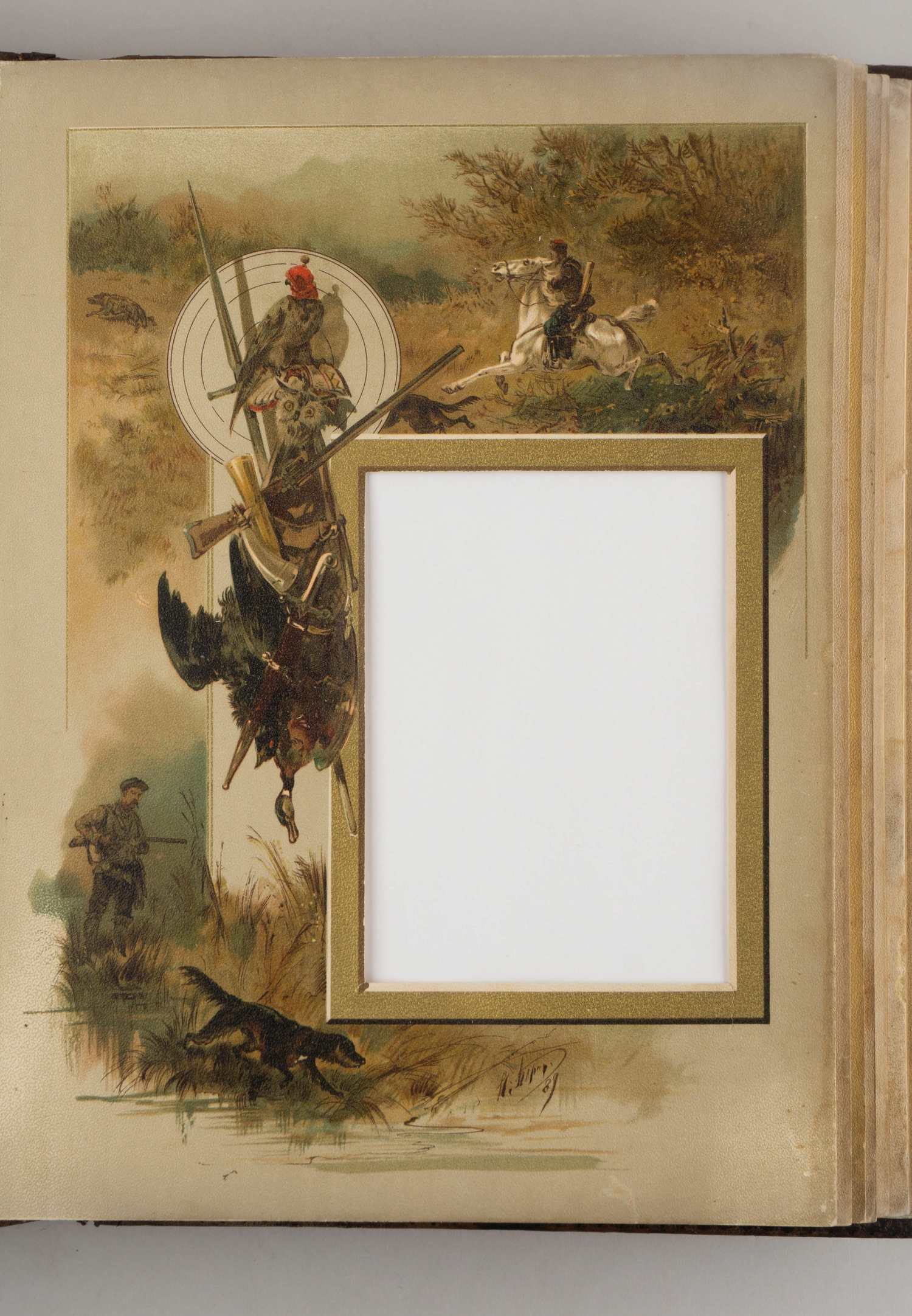 (Каразин) Альбом для фотографий с хромолитографиями Н.Н. Каразина. Россия, Санкт-Петербург, конец XIX–начало XX века.