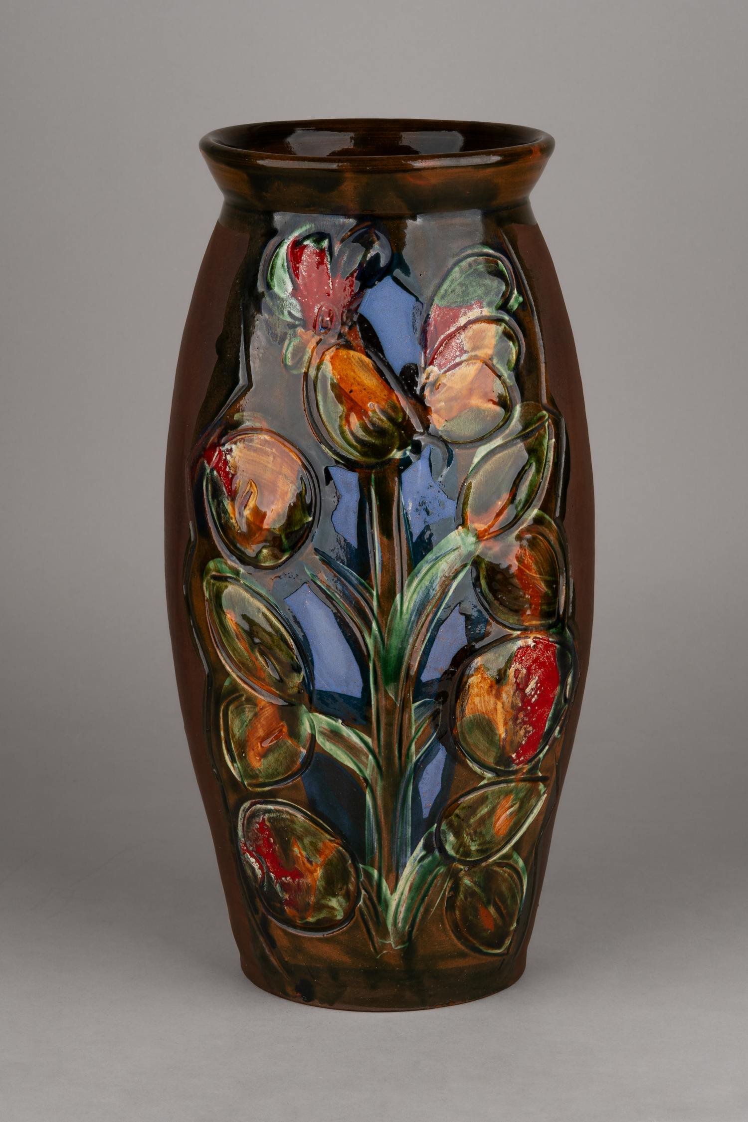 (Гжель. 1977) Ваза большая «Золотой петушок». СССР, Производственное объединение Гжель, 1977.