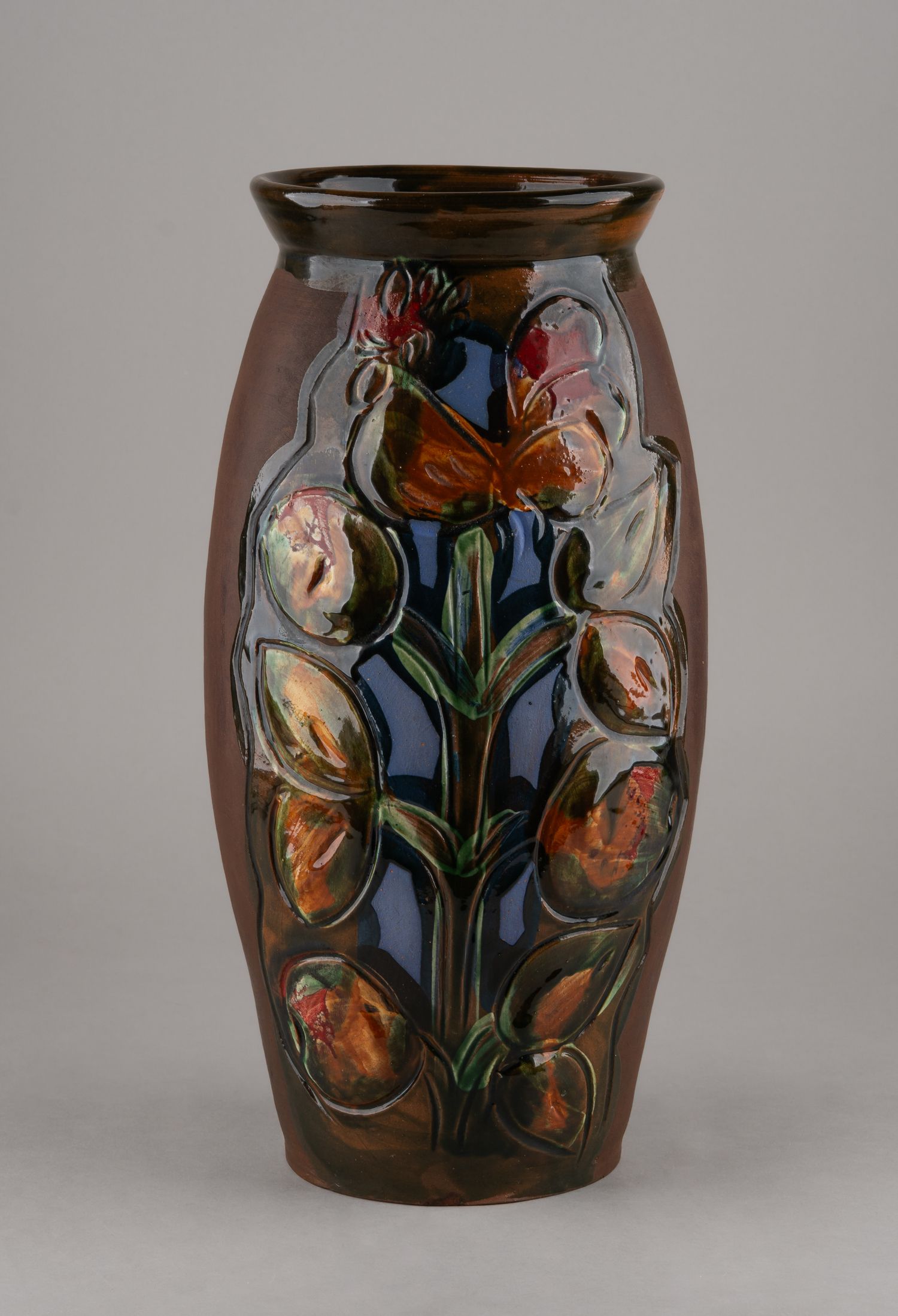 (Гжель. 1977) Ваза большая «Золотой петушок». СССР, Производственное объединение Гжель, 1977.