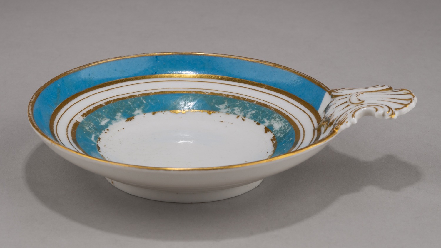 (ИФЗ) Розетка «Бирюза и золото» Россия, Императорский фарфоровый завод, 1855-1881 годы.