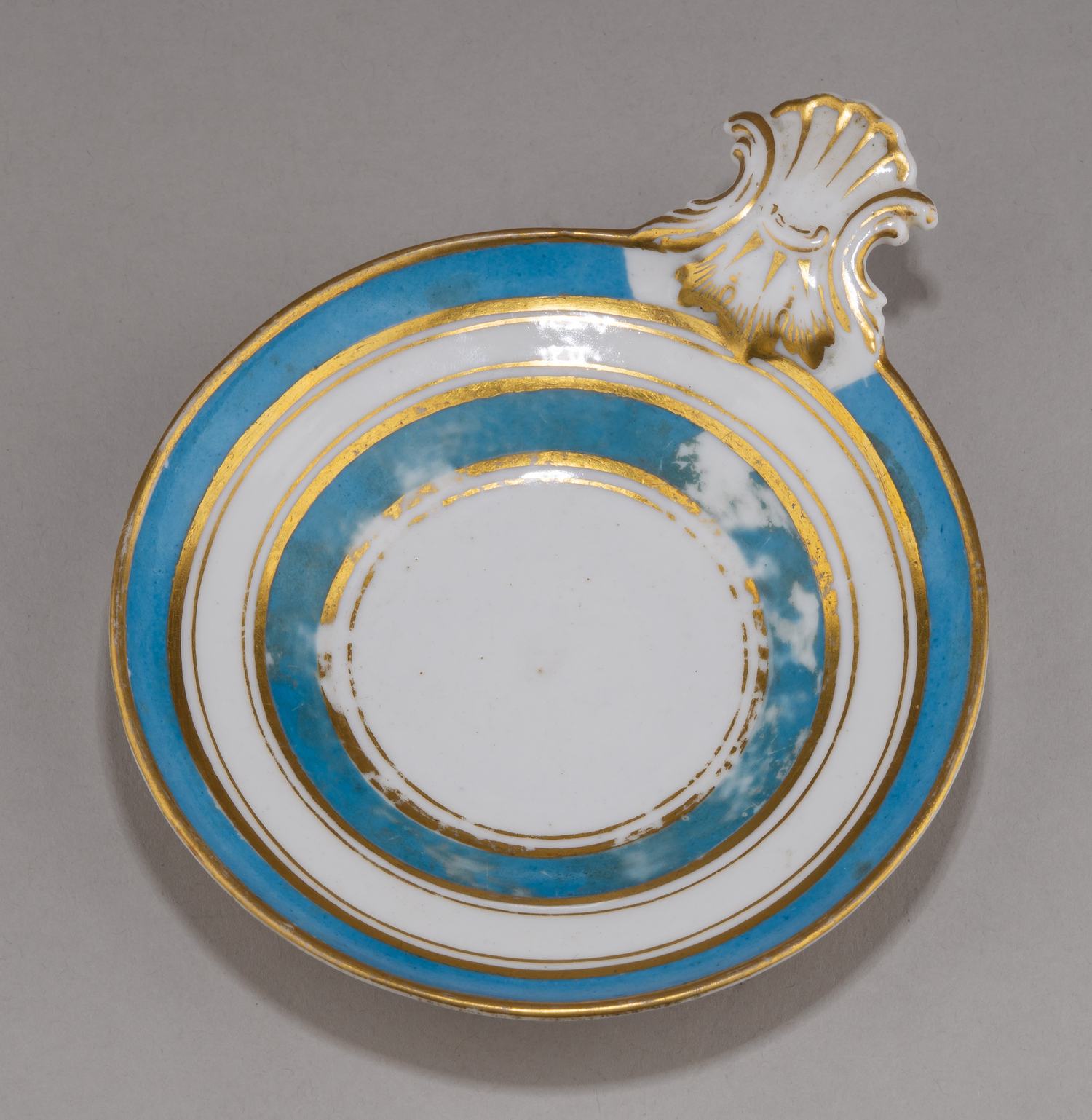 (ИФЗ) Розетка «Бирюза и золото». Россия, Императорский фарфоровый завод, 1855-1881 годы.