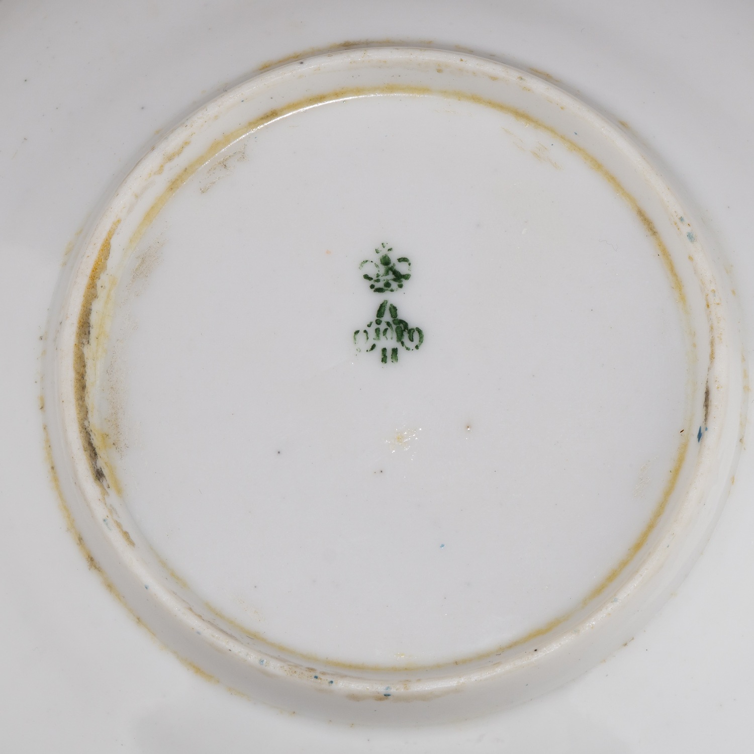 (ИФЗ) Розетка «Бирюза и золото». Россия, Императорский фарфоровый завод, 1855-1881 годы.