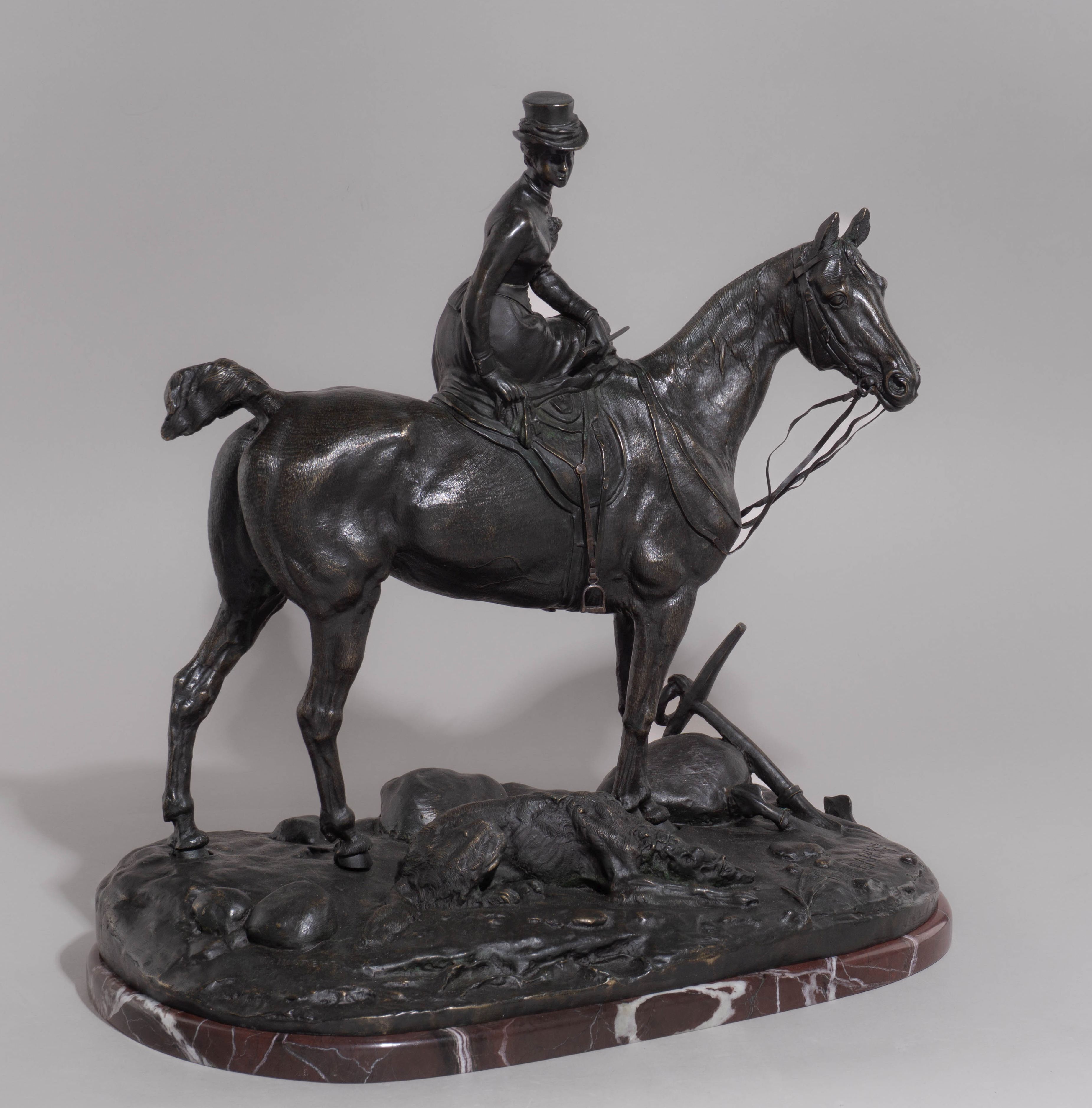 (С экспертизой) Скульптура «Большая Амазонка»
Россия, Санкт-Петербург, по модели фабрика Ф.Ю. Шопена, скульптура Е.А. Лансере, 1885 год.