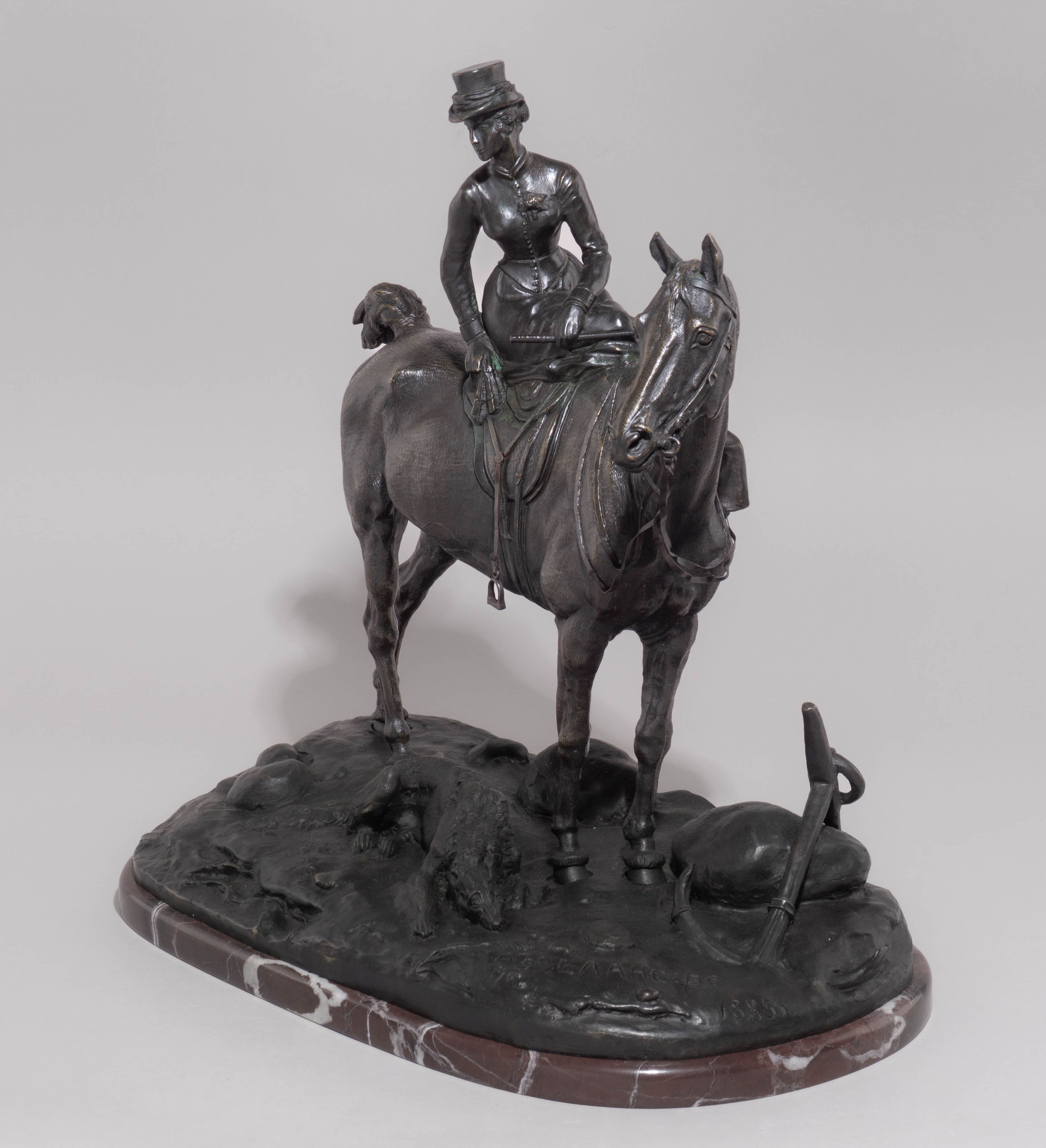 (С экспертизой) Скульптура «Большая Амазонка»
Россия, Санкт-Петербург, по модели фабрика Ф.Ю. Шопена, скульптура Е.А. Лансере, 1885 год.