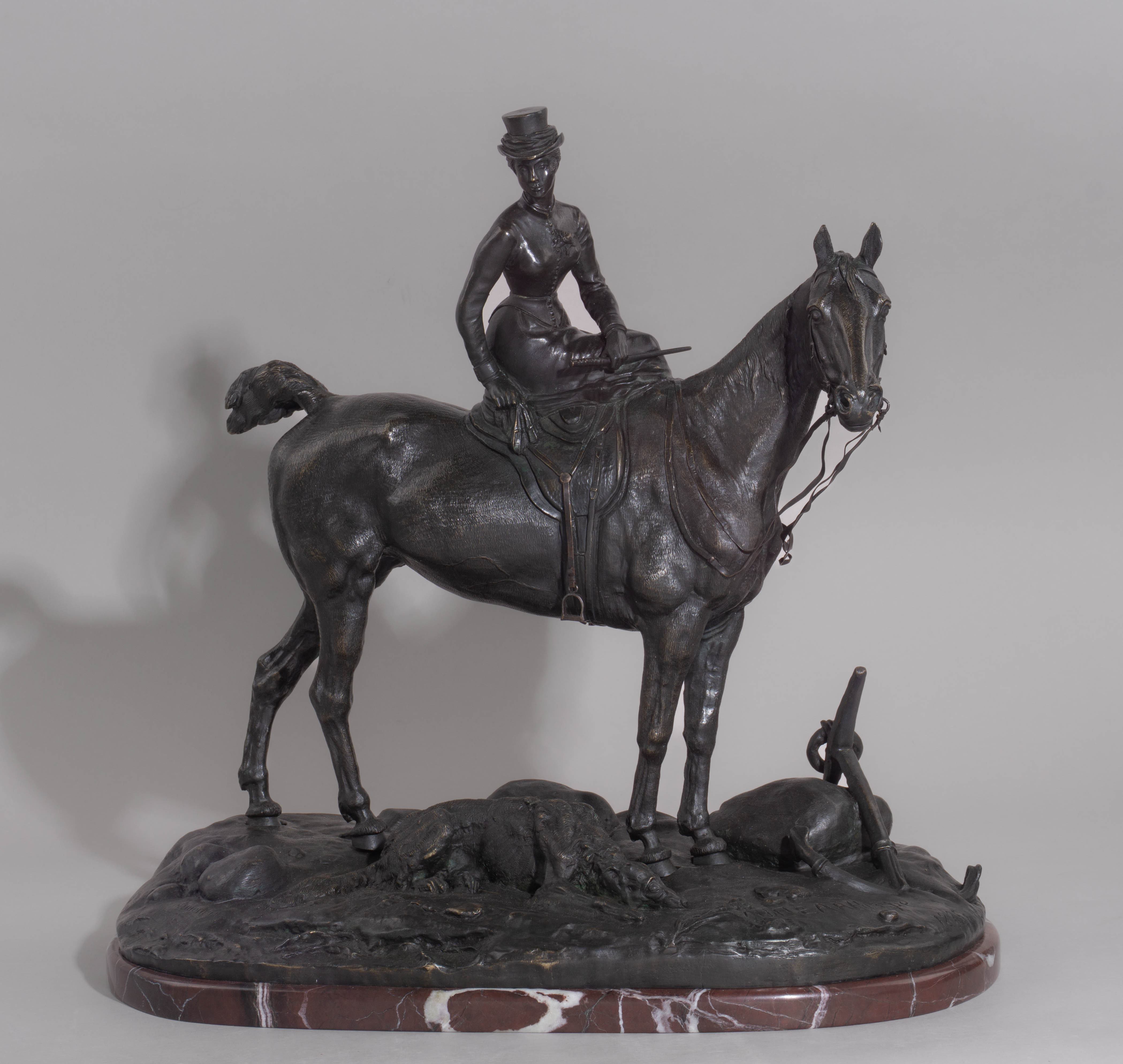 (С экспертизой) Скульптура «Большая Амазонка»
Россия, Санкт-Петербург, по модели фабрика Ф.Ю. Шопена, скульптура Е.А. Лансере, 1885 год.