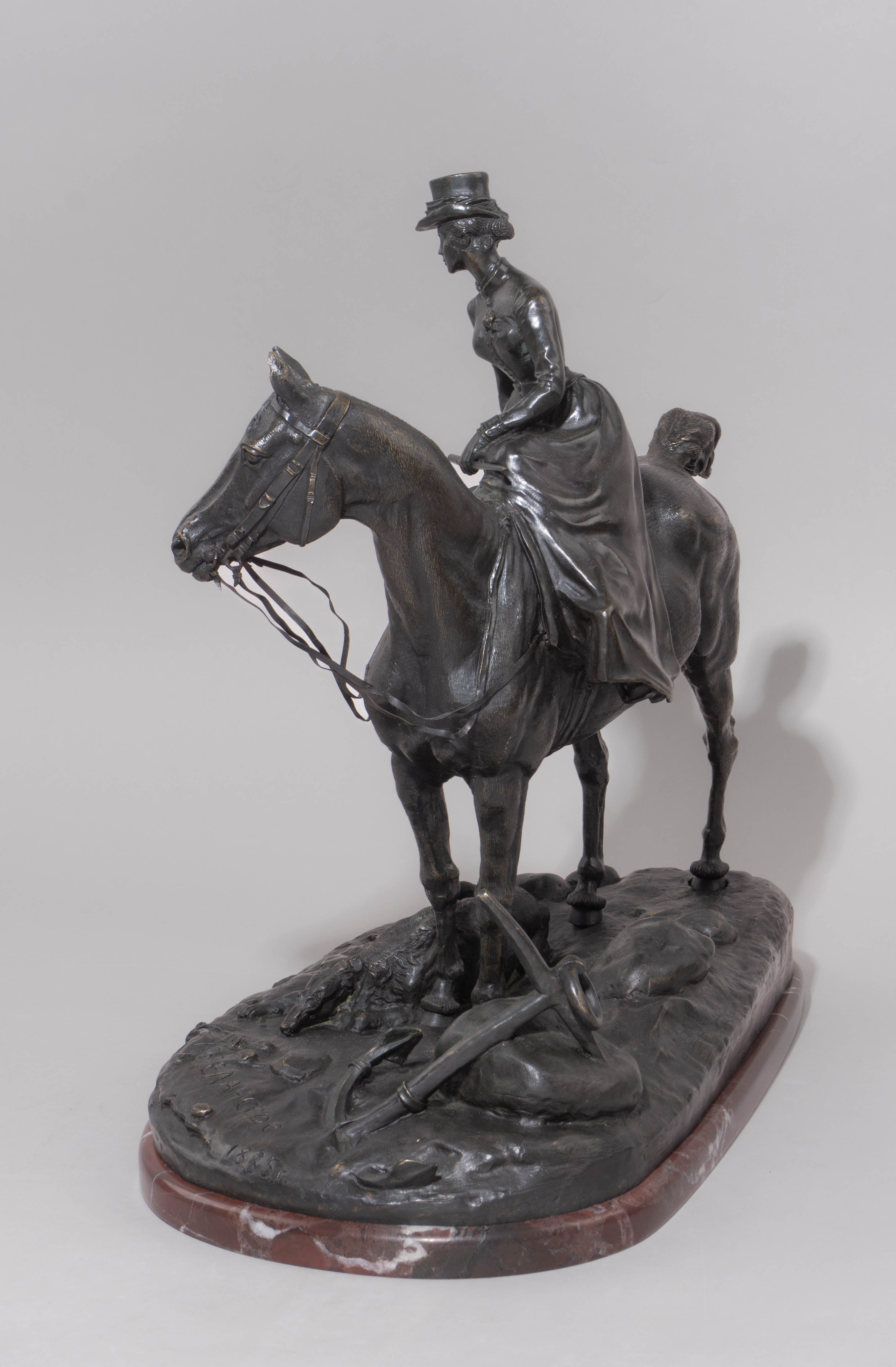 (С экспертизой) Скульптура «Большая Амазонка»
Россия, Санкт-Петербург, по модели фабрика Ф.Ю. Шопена, скульптура Е.А. Лансере, 1885 год.