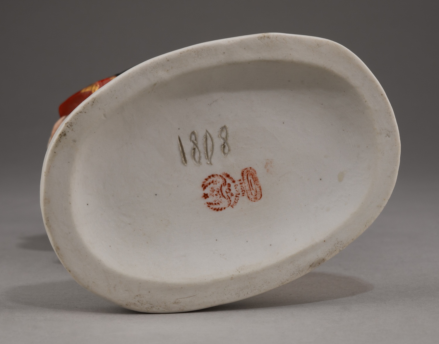 (Б.М. Кустодиев) Скульптура «Гармонист». Россия, СССР, Дмитровский фарфоровый завод, автор модели Б.М. Кустодиев (модель 1923 года), 1930-1932.