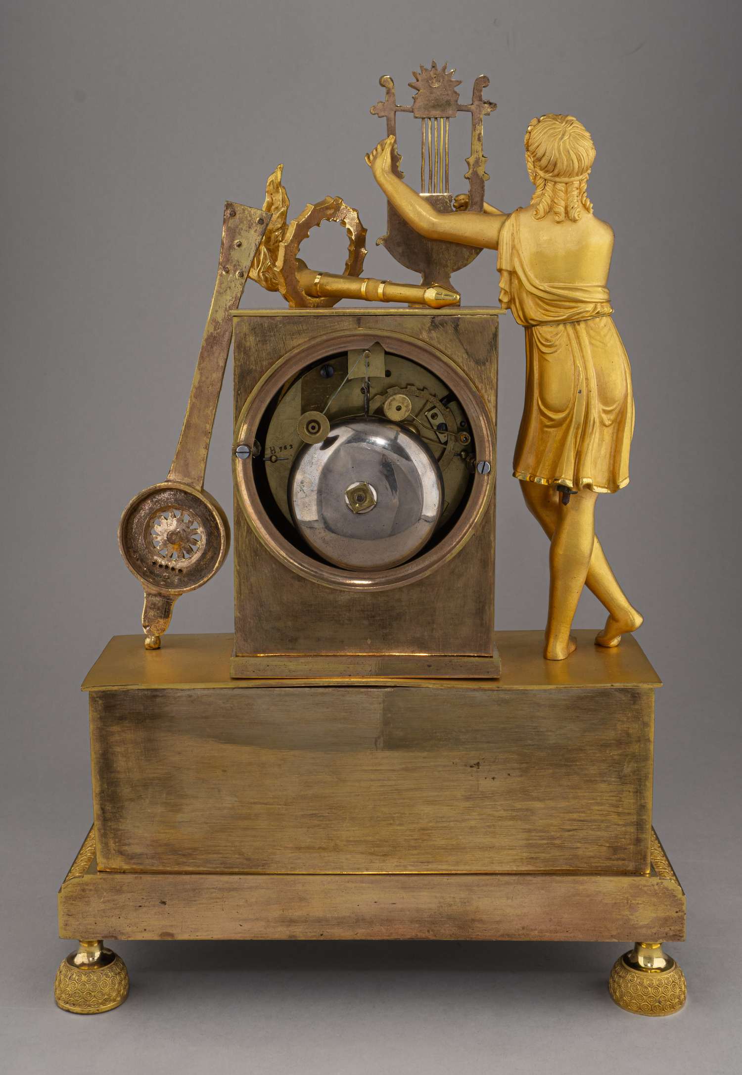 Часы каминные «Орфей». Франция, Париж, мастер Хартманн, первая четверть XIX века.