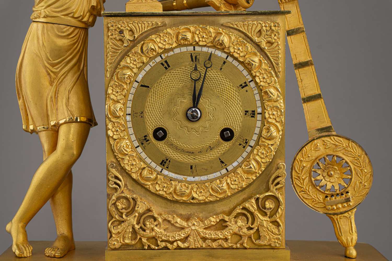 Часы каминные «Орфей». Франция, Париж, мастер Хартманн, первая четверть XIX века.