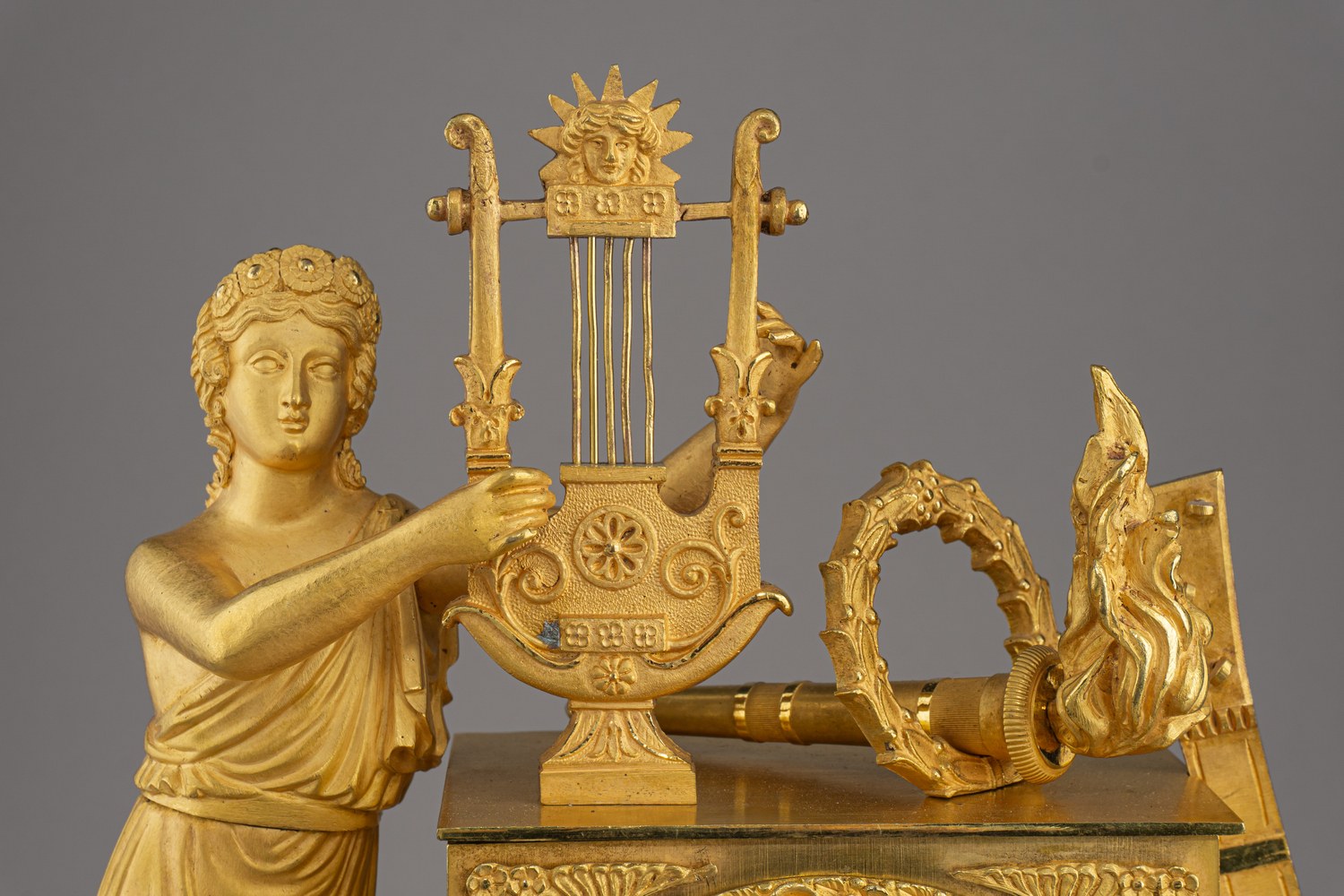 Часы каминные «Орфей». Франция, Париж, мастер Хартманн, первая четверть XIX века.