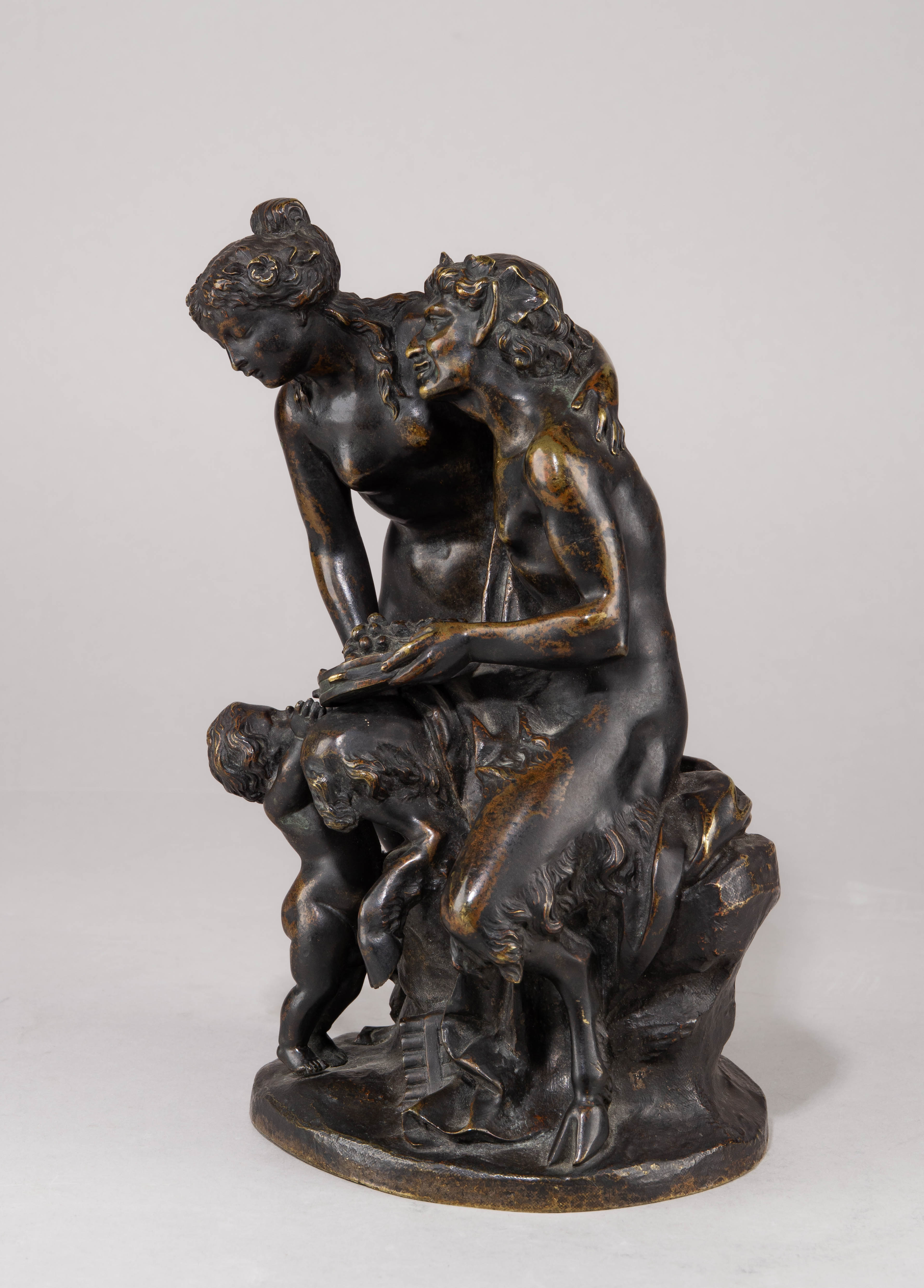 Скульптура «Фавн и Вакханка». Франция, по модели скулптора  К.М. Клодиона, вторая половина XIX века.