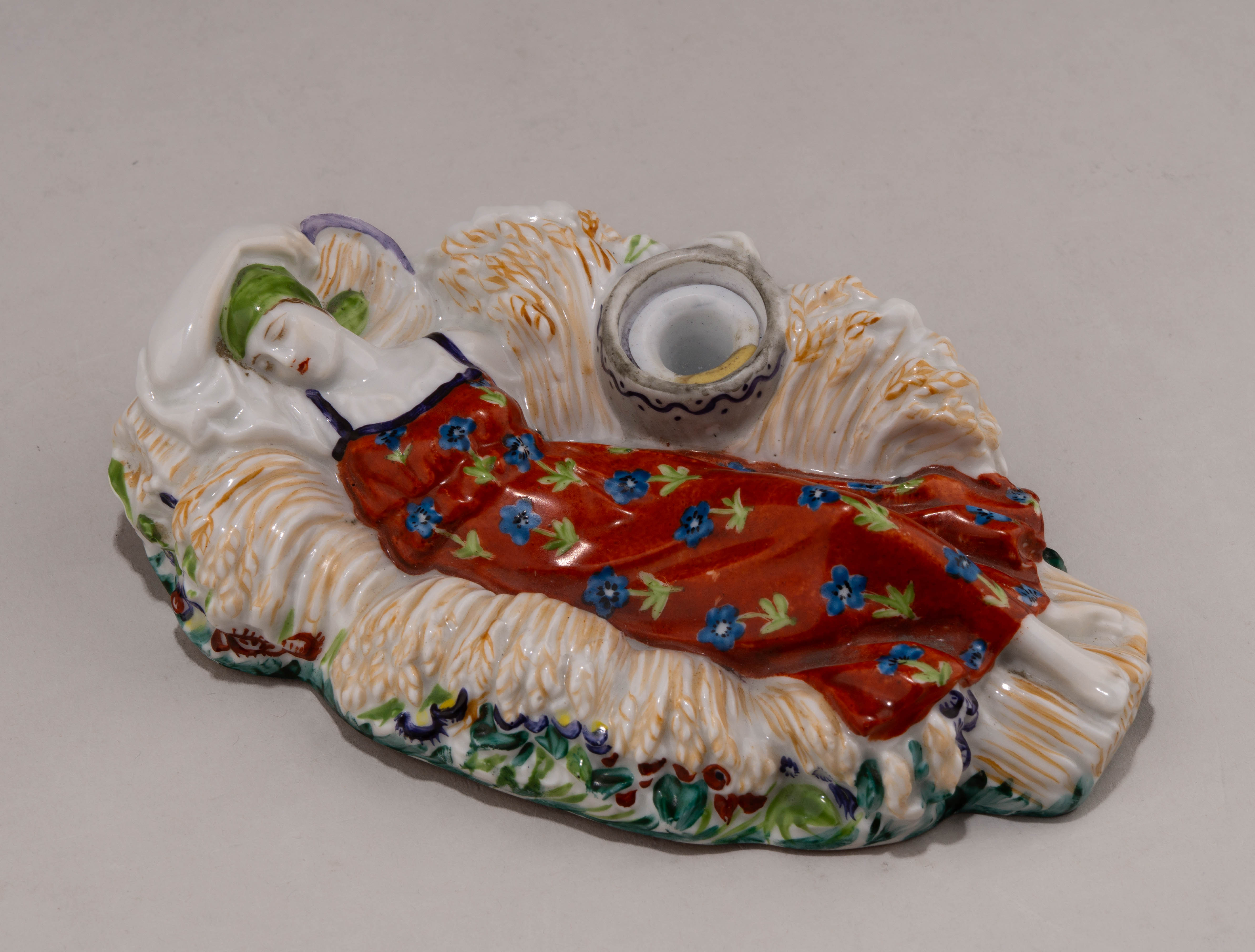 (Н.Я. Данько) Чернильница «Жница в снопах». 
СССР, ЛФЗ, автор модели Н.Я. Данько, 1920-1930 гг.