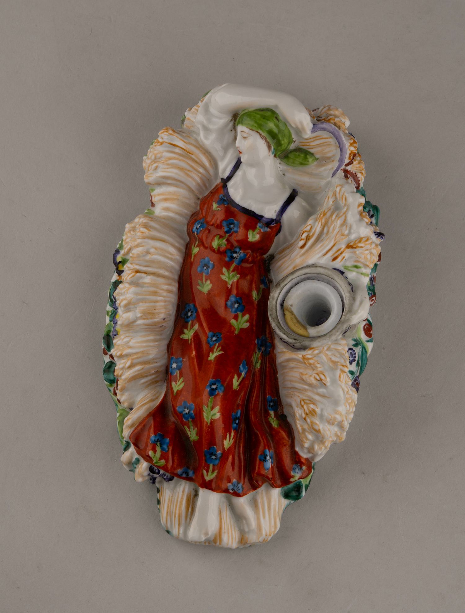 (Н.Я. Данько) Чернильница «Жница в снопах». 
СССР, ЛФЗ, автор модели Н.Я. Данько, 1920-1930 гг.