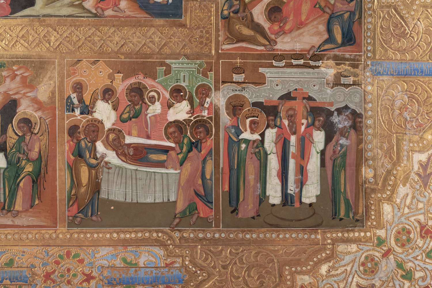 Икона «Воскресение Христово с двунадесятыми праздниками». 
Россия, XIX век.