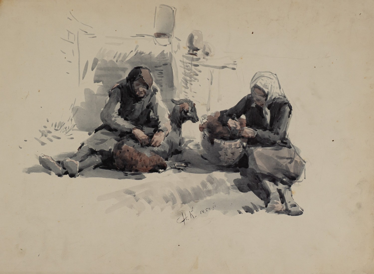 Назаров Константин. Стригали. 1954