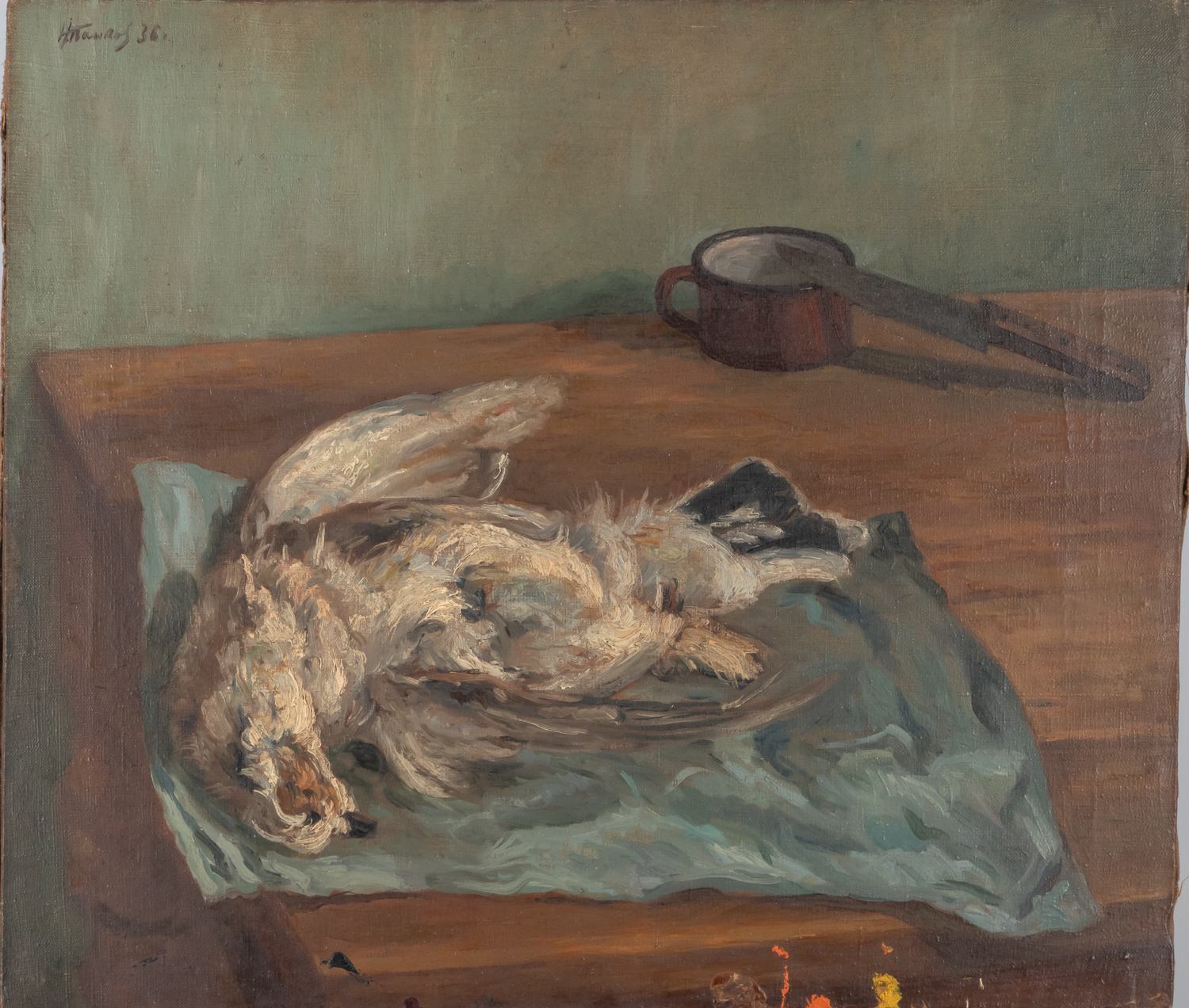 Панков Николай. Натюрморт с птицей. 1936