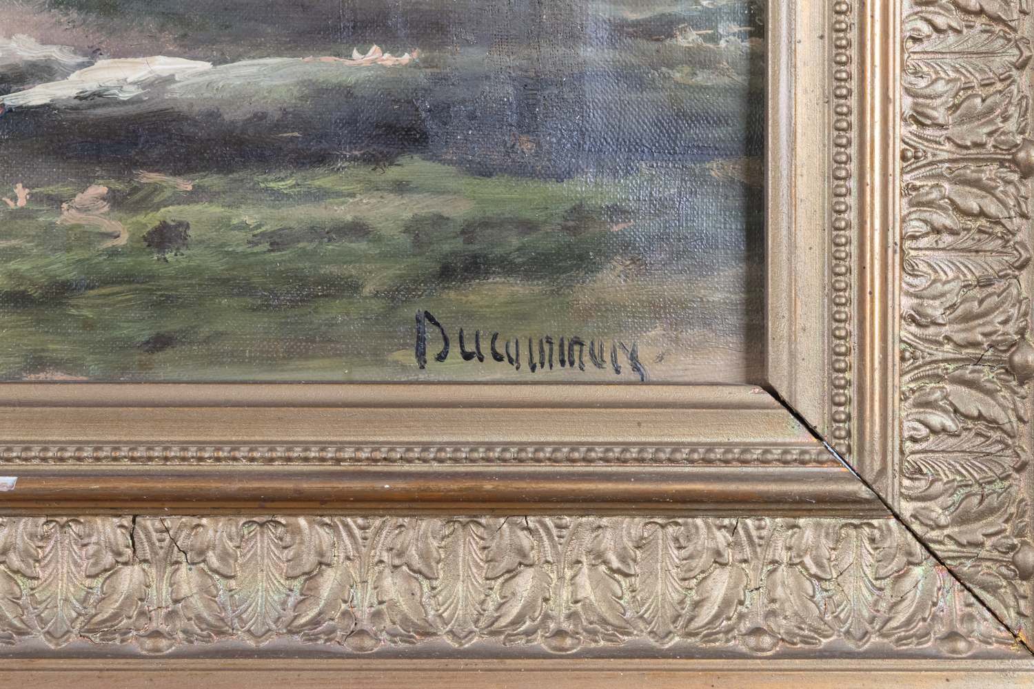 Неизвестный художник, артель «Дюкоммун». Лесной пейзаж. Конец ХIХ века