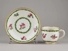 (Севр XVIII век) Чайная пара с изображением роз. Франция, Севр, 1773 год.