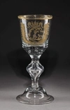 (Парадный кубок 18 века) Кубок с вензелем «LL» под короной. Западная Европа, XVIII век.