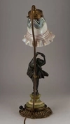 (Венская бронза) Лампа в стиле модерн с фигурами девушки и юноши. Австрия, Вена, скульптор – Пётр Терещук, начало XX века.