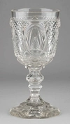 (Бахметев) Бокал из хрусталя с художественной разгранкой.
Россия, Николо-Бахметевский стеклянный завод, вторая половина XIX века.