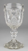 (Бахметев) Бокал из хрусталя с художественной разгранкой.
Россия, Николо-Бахметевский стеклянный завод, вторая половина XIX века.