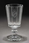 (Беловеж. Из дворца Александра III и Николая II) Бокал из сервиза Охотничьего дворца Александра III в Беловеже.
Россия, Императорский стеклянный завод, конец XIX в.