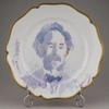 (Художник С.И. Ягужинский)  Тарелка с изображением портрета участника художественного  кружка «Среда». <br>Роспись - Россия, Москва,  художник С.И. Ягужинский, 15 апреля 1909. Белье - Лимож, конец XIX века.