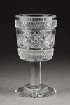 (Из собрания советской оперной певицы Антоновой Елизаветы) Рюмка с ромбовидной огранкой. Россия, Императорский стеклянный завод,  середина XIX века.