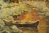 Юлий Юльевич Клевер (по подписи). Зимний пейзаж с избой и лодкой. 1898.