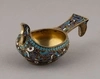 (Зверев) Ковш с эмалью по скани. 
Россия, Москва, мастер – Н.Н. Зверев, 1908–1914 годы.