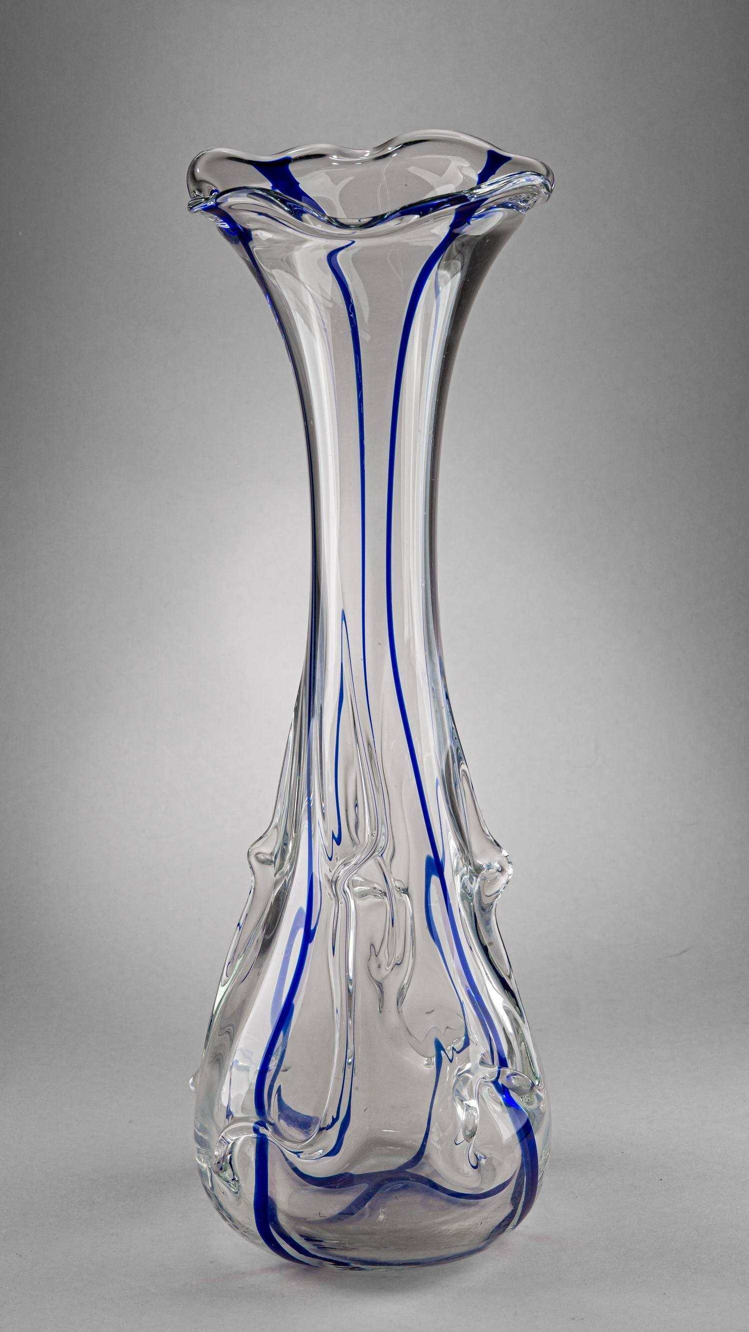 Ваза «Сэнкач» (Sękacz). Польша, Зомбковицкий стекольный завод, 1960-е - 1970-е годы.