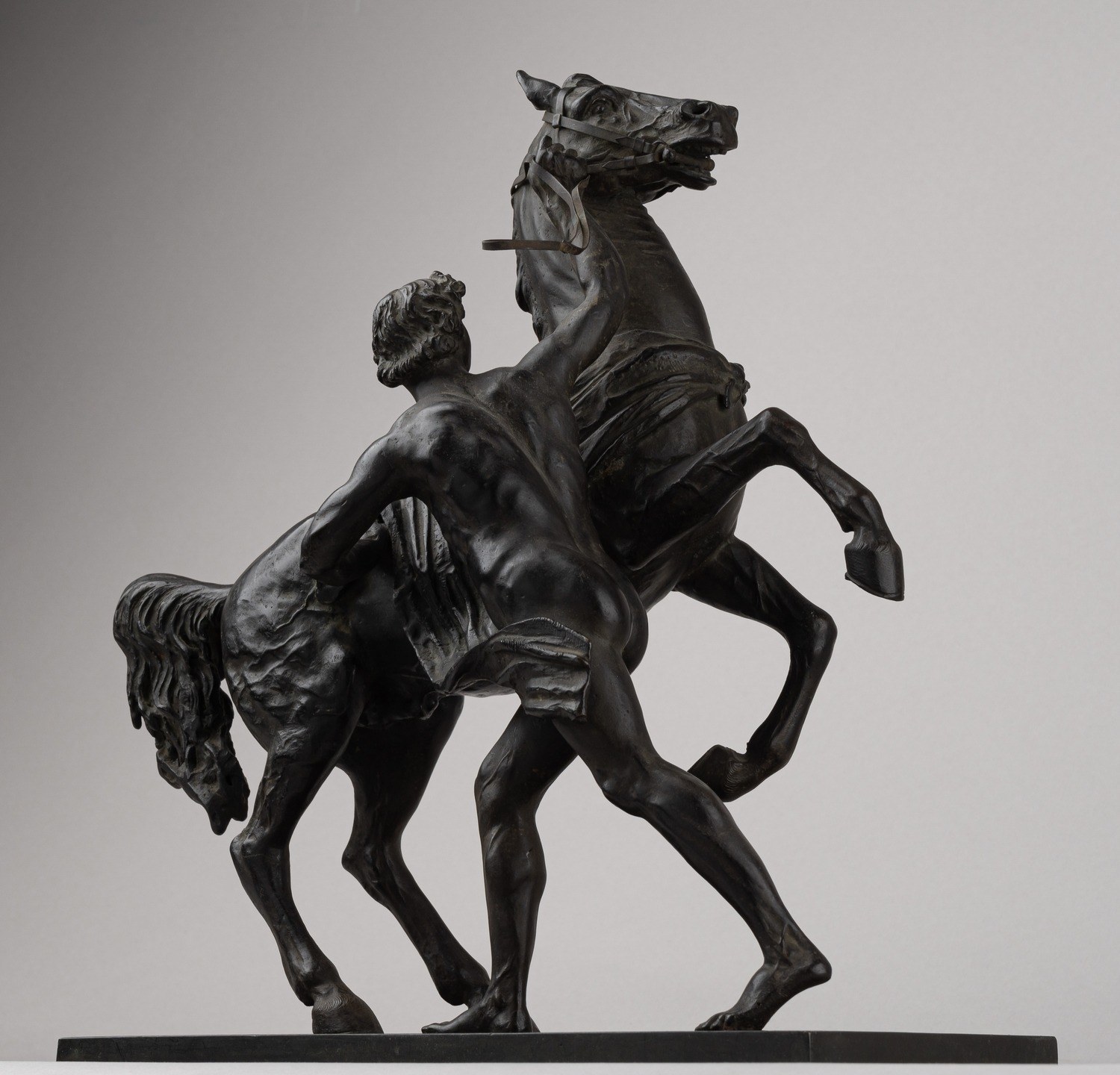 (П.К. Клодт. С экспертизой) Скульптура «Укротители коней».
Россия, Санкт-Петербург, скульптор - П.К. Клодт, начало 1830-х годов ; литье автора в Литейном доме петербургской Академии Художеств, вторая треть XIX века.