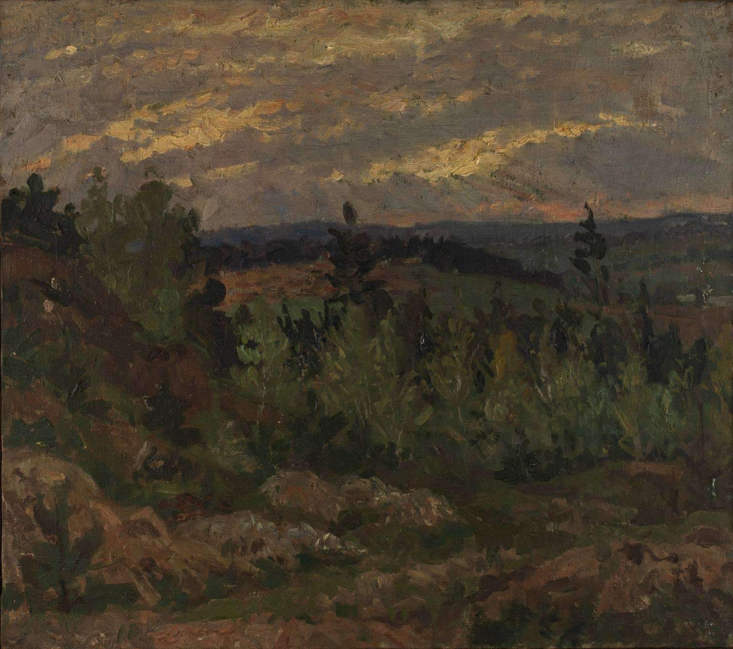 Николай Панков. Пейзаж, вечер. 1941