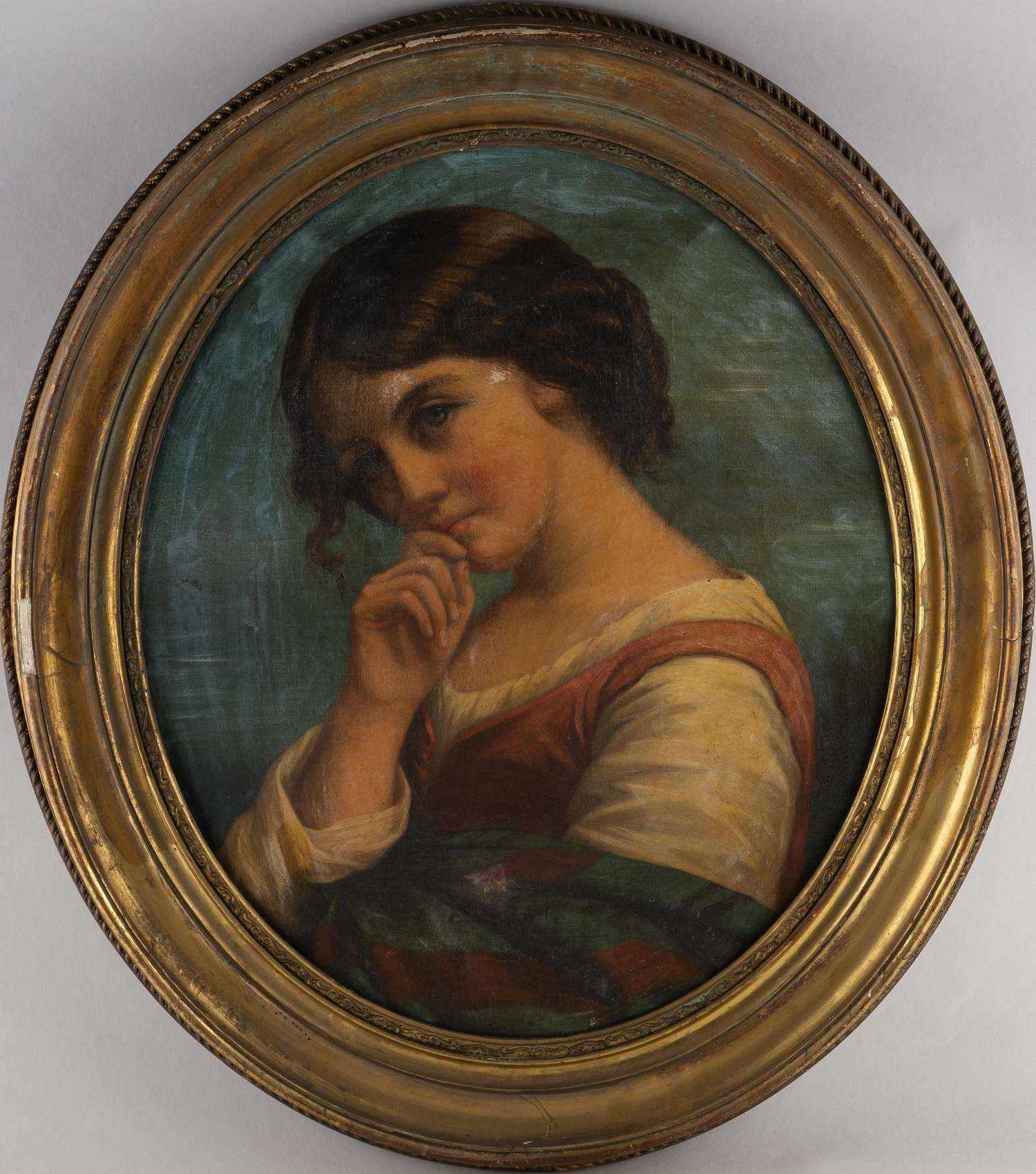 Неизвестный художник. Портрет девушки (Копия картины Шарпантье Огюста. 1813 - 1880). XIX век