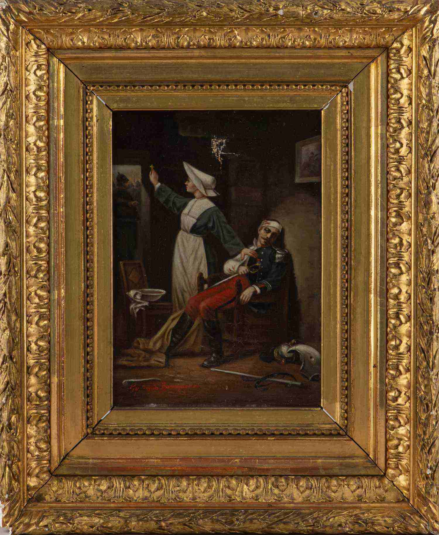 Неизвестный художник. Сестра милосердия. (копия картины Вильфреда Константа Бокена. 1847–1913). Конец XIX века