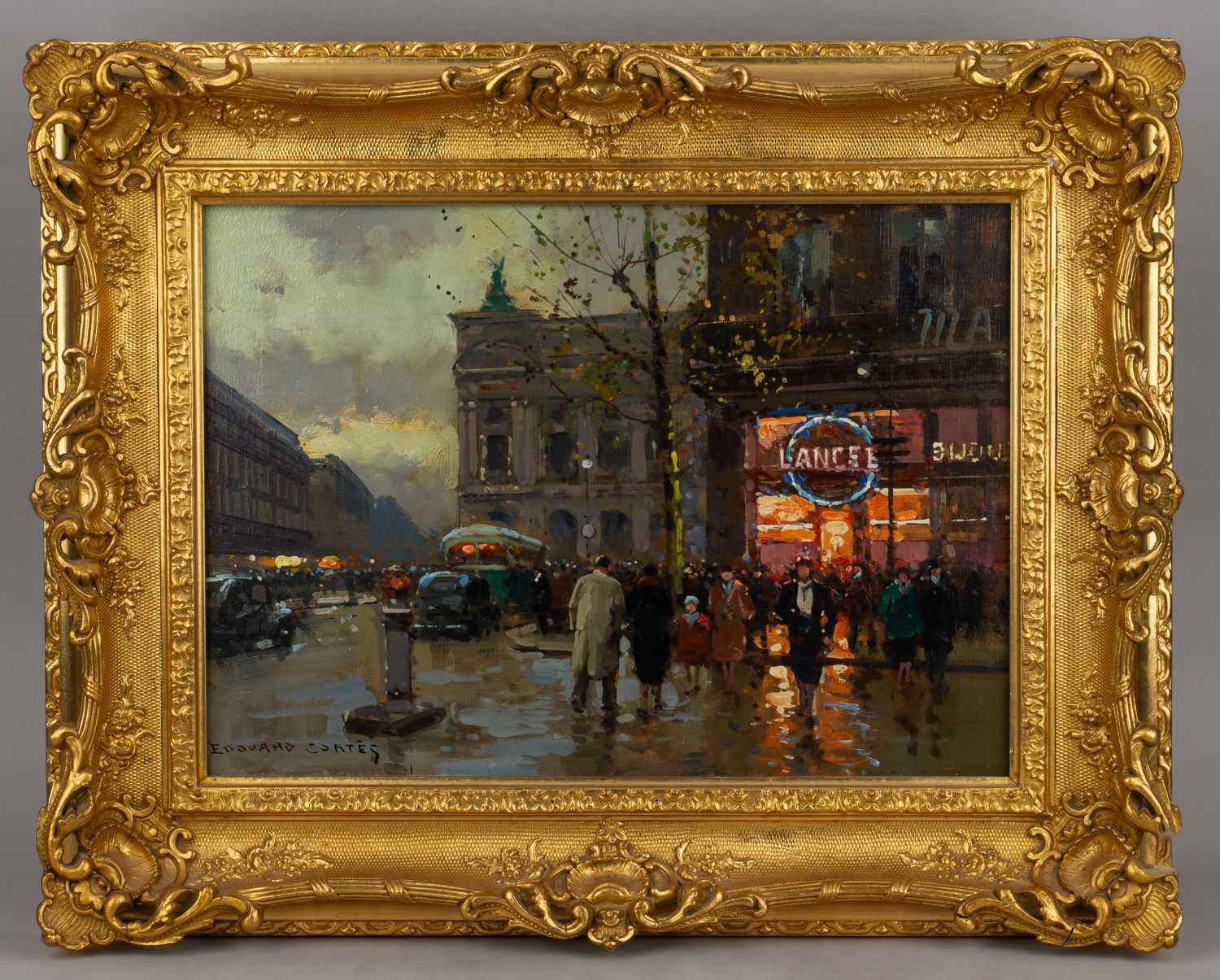 Эдуард Леон Кортез (по подписи). Париж, Площадь Оперы. Вторая четверть XX века.