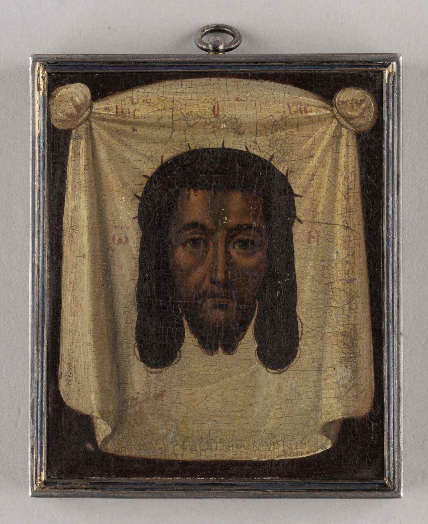 (Личная икона будущего основателя Евангельских христиан-«пашковцев») Икона Спас Нерукотворный. Россия, Санкт-Петербург, фирма поставщика Двора П. Сазикова, 1868.