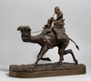 (С экспертизой. Самонов) Скульптура «Бедуин на верблюде». Россия,  скульптор П.А. Самонов,  литье фабрики К.Ф. Верфеля, конец XIX века.