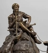 (С экспертизой. Самонов) Скульптура «Бедуин на верблюде». Россия,  скульптор П.А. Самонов,  литье фабрики К.Ф. Верфеля, конец XIX века.