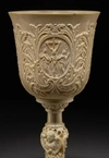 Потир из кости с резными библейскими сюжетами.
Конец XVIII- начало XIX века.