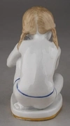 (Не тиражная. Авторская роспись Е. Лупановой) Скульптура «Юный скульптор». Россия, Ленинградский фарфоровый завод, авторская роспись Е. Лупановой, автор модели  Столбова Г.С., 1949.